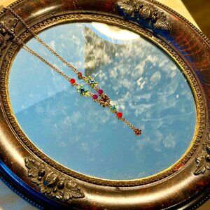 Vintage DKNY Dainty Copper Flower Neckalce